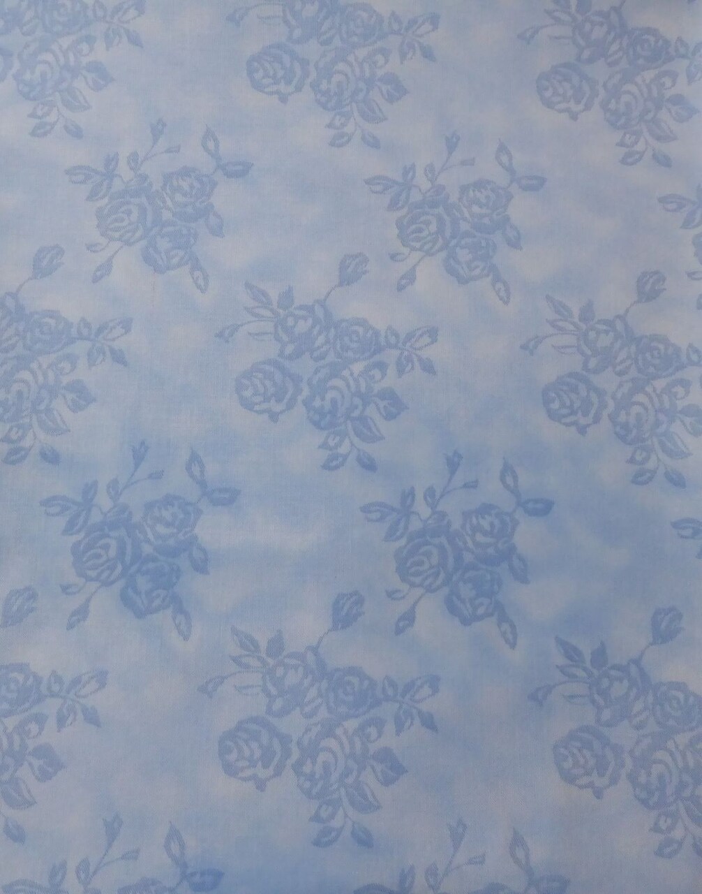 Periwinkle Paradise Blue Floral Cotton Fabric by April and Co 1 Yard 12 Inches